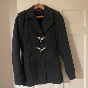 Toggle Trench Charcoal Coat